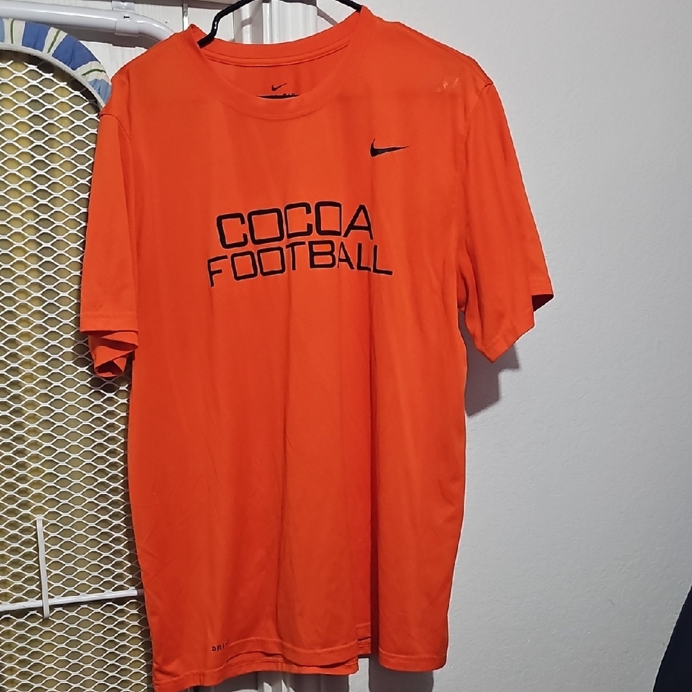 Nike Dri-Fit Men's Bright Orange Football Tee XL